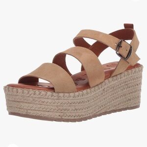 Musse & Cloud Women's Dols Espadrille Wedge Sandal Size 7 Tan